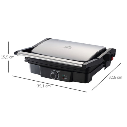 3-in-1 non-stick contact grill, 2000W, with adjustable thermostat