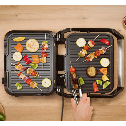 3-In-1 Stainless Steel Contact Grill, 2000W, 180-Degree Open