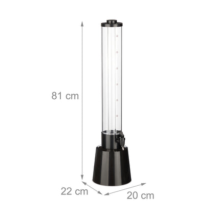 3 L Narrow Beer Tower with Tap