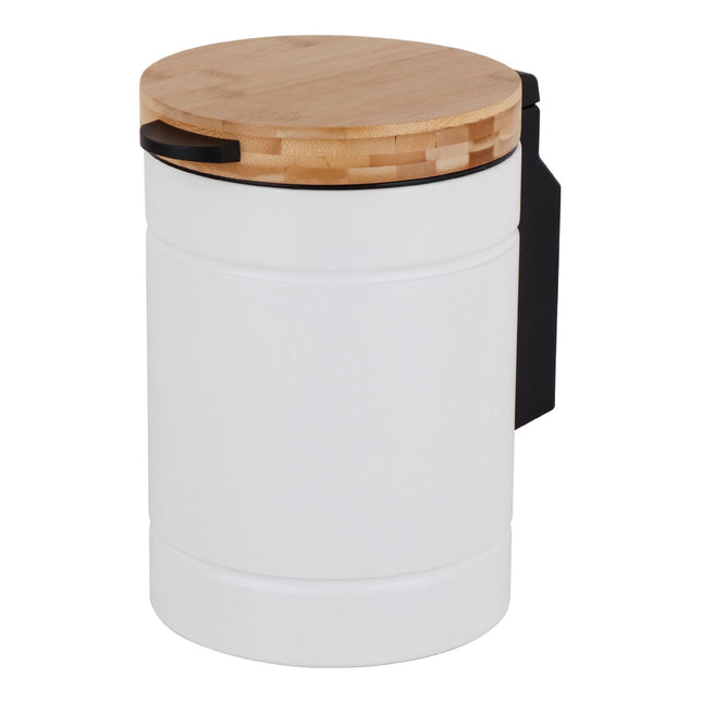 3L Wall-Mounted Cosmetic Bin with Bamboo Lid