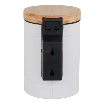 3L Wall-Mounted Cosmetic Bin with Bamboo Lid