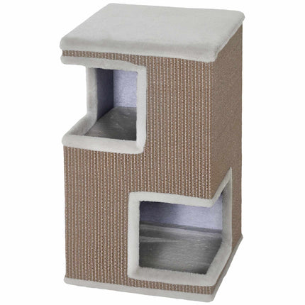 3-Level Cat Tower with Sisal Scratch Surfaces, 2 Hideouts