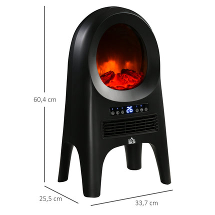 Ceramic fan heater, 2000W, LED Flames & Timer Remote