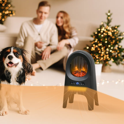 Ceramic fan heater, 2000W, LED Flames & Timer Remote