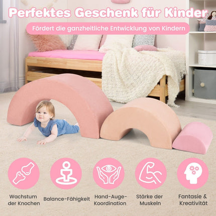 3 PCS. Soft building blocks foam building blocks for climbing and crawling for babies pink