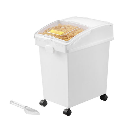 3-Pack 25L Rolling Ingredient Storage Bins With Scoop