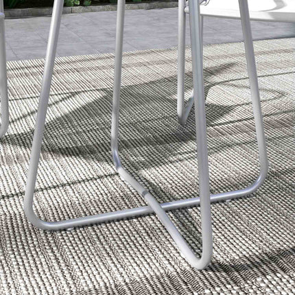 3-piece light gray mesh bistro set for balcony and garden