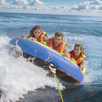 3-Person Towable Tube with Fins, Nylon Cover, 510 lb