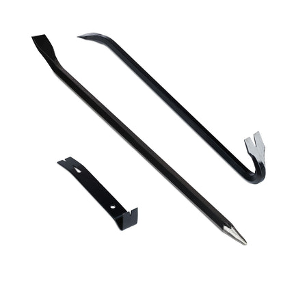 3-Piece Crowbar Set – Hardened Steel, Nail Pulling