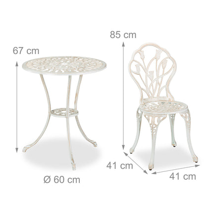 3-Piece Floral Bistro Set – Table and Chairs for Patio
