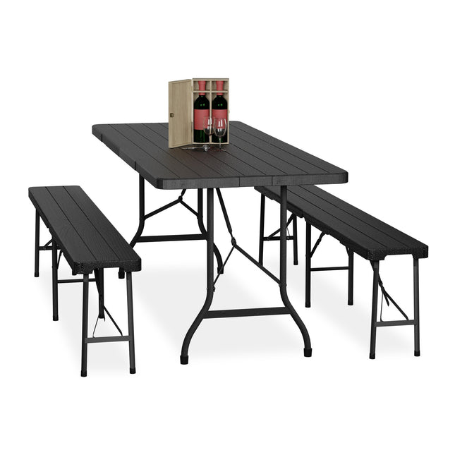3-Piece Folding Beer Garden Furniture Set