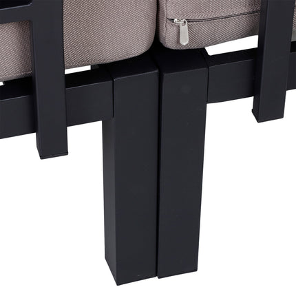 Outdoor 3-piece aluminum garden furniture with cushions