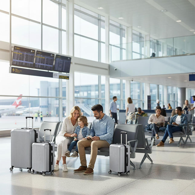 3-Piece Hard-Shell Luggage Set with Spinner Wheels
