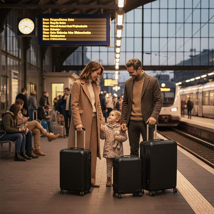 3-Piece Hard-Shell Luggage Set with Spinner Wheels