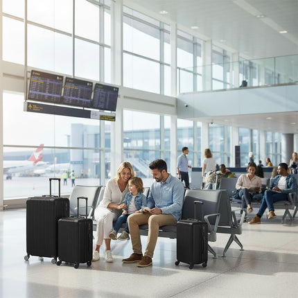 3-Piece Hard-Shell Luggage Set with Spinner Wheels