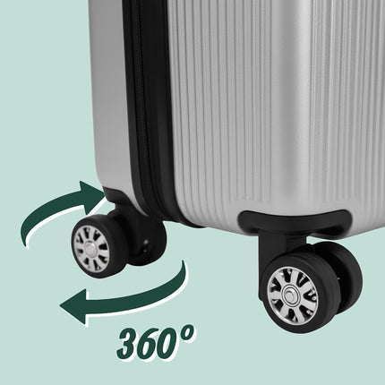 3-Piece Hard-Shell Luggage Set with Spinner Wheels