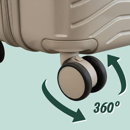 3-Piece Hard-Shell Luggage Set with TSA Lock