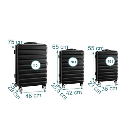 3-Piece Hard-Shell Luggage Set with Wheels