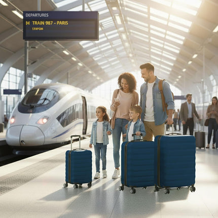 3-Piece Hard-Shell Luggage Set with Wheels