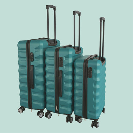 3-Piece Hard-Shell Luggage Set with Wheels