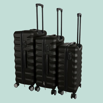 3-Piece Hard-Shell Luggage Set with Wheels