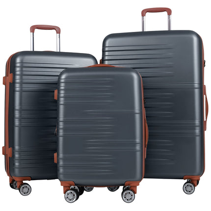 3-Piece Hardshell Luggage Set with TSA Lock, 360 Wheels