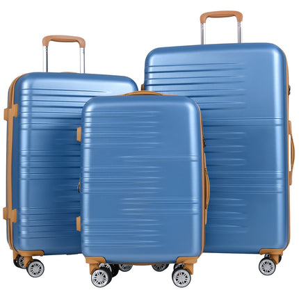 3-Piece Hardshell Luggage Set with TSA Lock, Blue