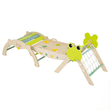 3-Piece Indoor Climbing Set with Slide and Rocker