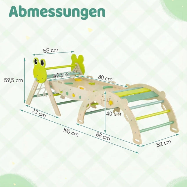 3-Piece Indoor Climbing Set with Slide and Rocker