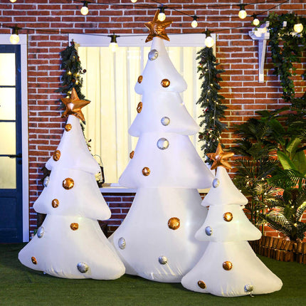 3-Piece Inflatable Christmas Trees with LED Lights