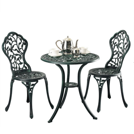 3-Piece Metal Bistro Set – Table & Chairs