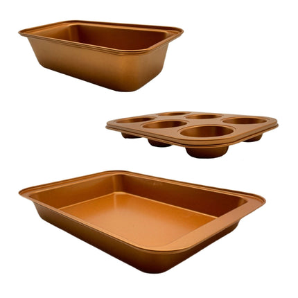 3-Piece Non-Stick Bakeware Set, Carbon Steel