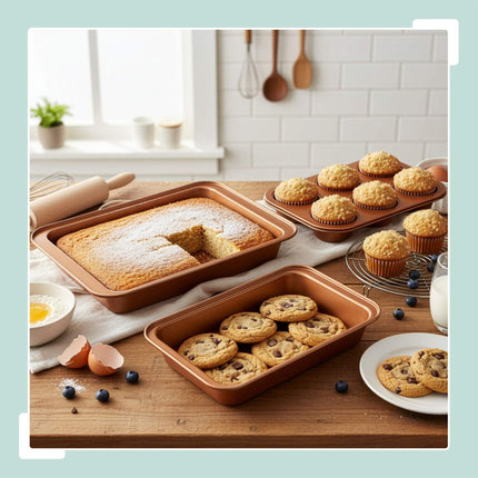 3-Piece Non-Stick Bakeware Set, Carbon Steel