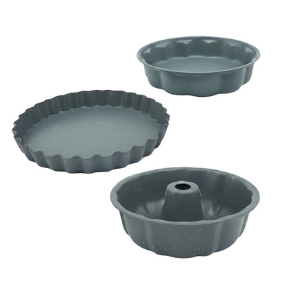 3-Piece Non-Stick Carbon Steel Baking Tin Set