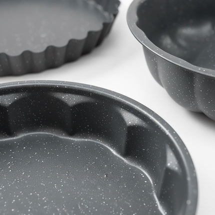 3-Piece Non-Stick Carbon Steel Baking Tin Set