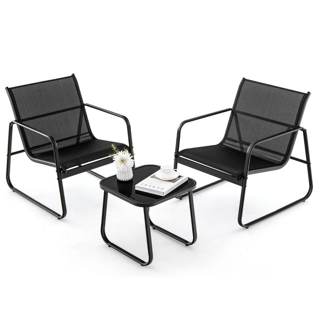 3-Piece Outdoor Furniture Set with Chairs and Table
