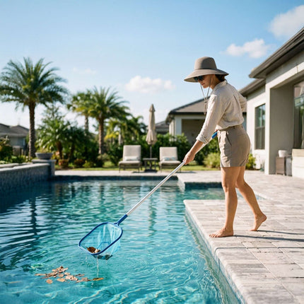 3-Piece Pool Cleaning Kit with Pole & Attachments