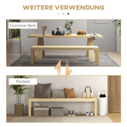 3-seater pine kitchen bench in country style, 330 kg capacity
