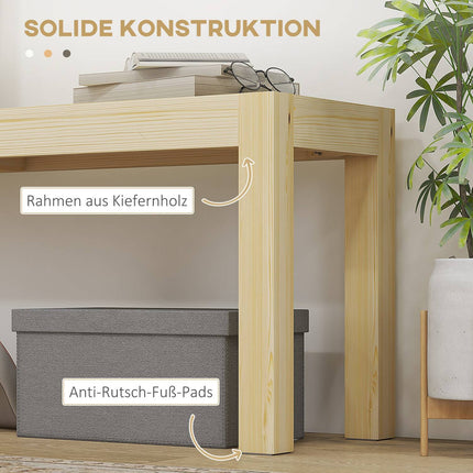 3-seater pine kitchen bench in country style, 330 kg capacity