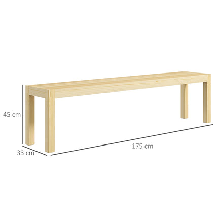 3-seater pine kitchen bench in country style, 330 kg capacity