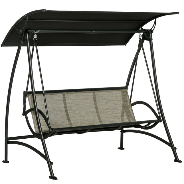 3-seater garden swing bench, UV protection, adjustable canopy