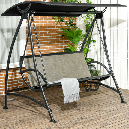 3-seater garden swing bench, UV protection, adjustable canopy