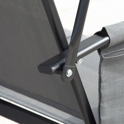 3-seater Veranda swing in aluminum with canopy, gray