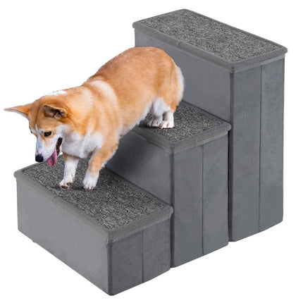 3-Step Dog Stairs Non-Slip Foldable Dog Ramp Portable Pet Climbing Ladder