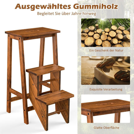 3-Step Folding Step Stool with Rotating Steps & Handle