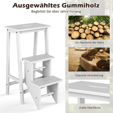 3-Step Folding Step Stool with Rotating Steps & Handle