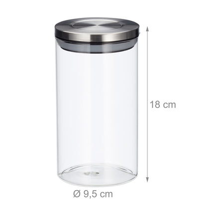 3 Storage jars 1000 ml