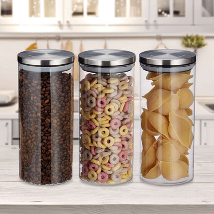 3 Storage jars 1300 ml