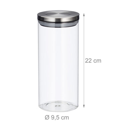3 Storage jars 1300 ml