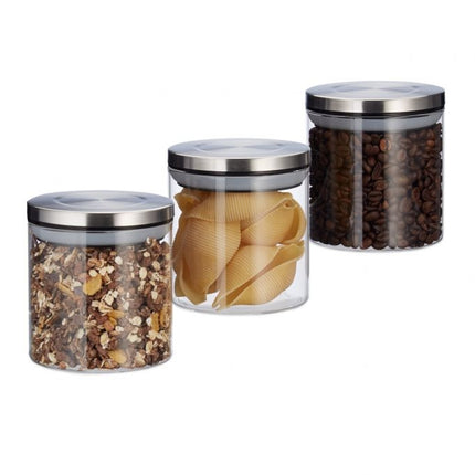 3 Storage jars 380 ml